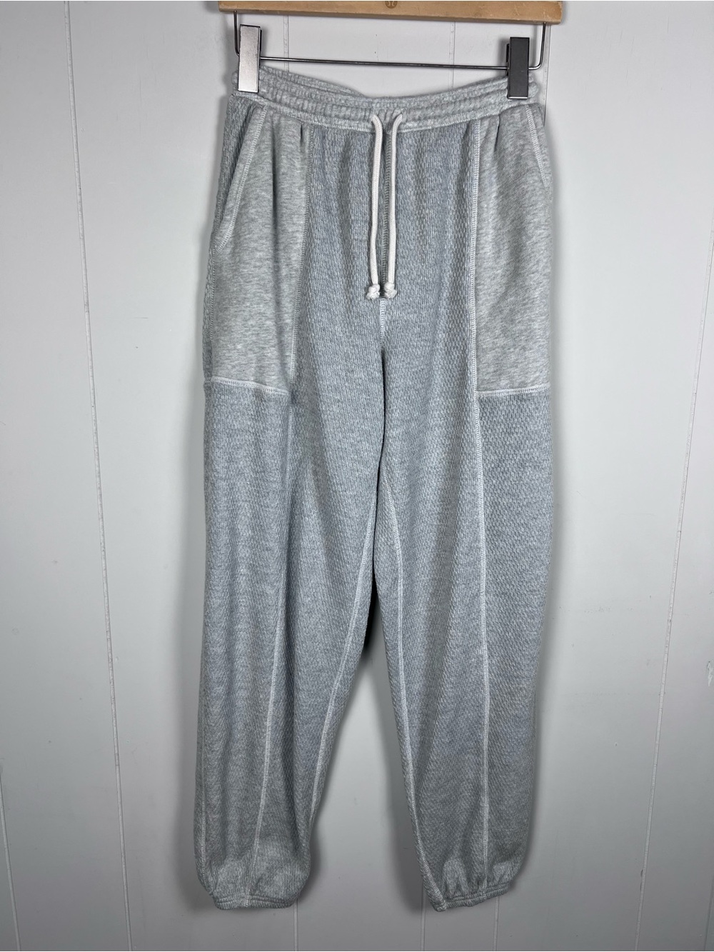 Aerie‎ Sweatpant Joggers Waffle Knit Stretch Pull on Waist Drawstring Small